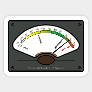 Procrastination Meter Sticker